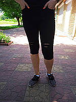 Женские джинсовые бриджи,4 кармана"Ласточка" Art: 4016-2 M((42-44)Черный