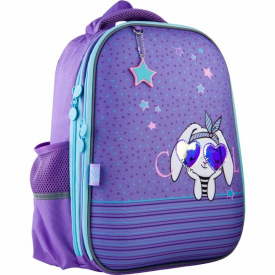 Рюкзак шкільний ортопедичний для дівчинки каркасний фіолетовий