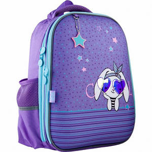 Рюкзак шкільний ортопедичний для дівчинки каркасний фіолетовий