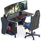 Ігровий комп'ютерний стіл Геймерський 120 см Комп'ютерний стіл малогабаритний GT15 Ігрові крісла столи, фото 8