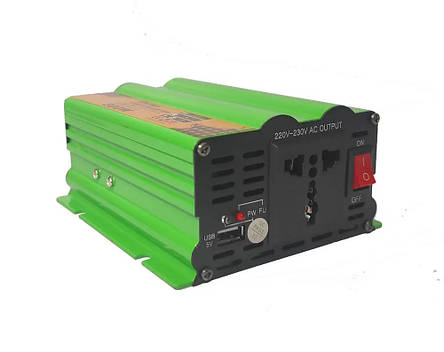 Перетворювач напруги авто інвертор Su-Kam 500W, 12V-220В, роз'єм USB, фото 1