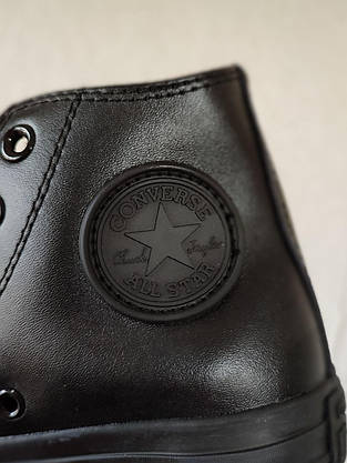 37 р чоловічі високі кеди конверси all star converse шкіряні чорні демісезон, фото 6