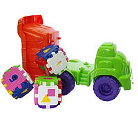Детский игровой песочный набор 013585 с развивающим кубиком - TT Kids Салатовый с оранжевым, Набор для песочницы, Пластик, Синий
