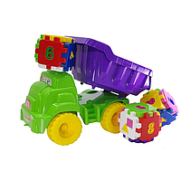 Детский игровой песочный набор 013585 с развивающим кубиком - TT Kids Салатовый с фиолетовым