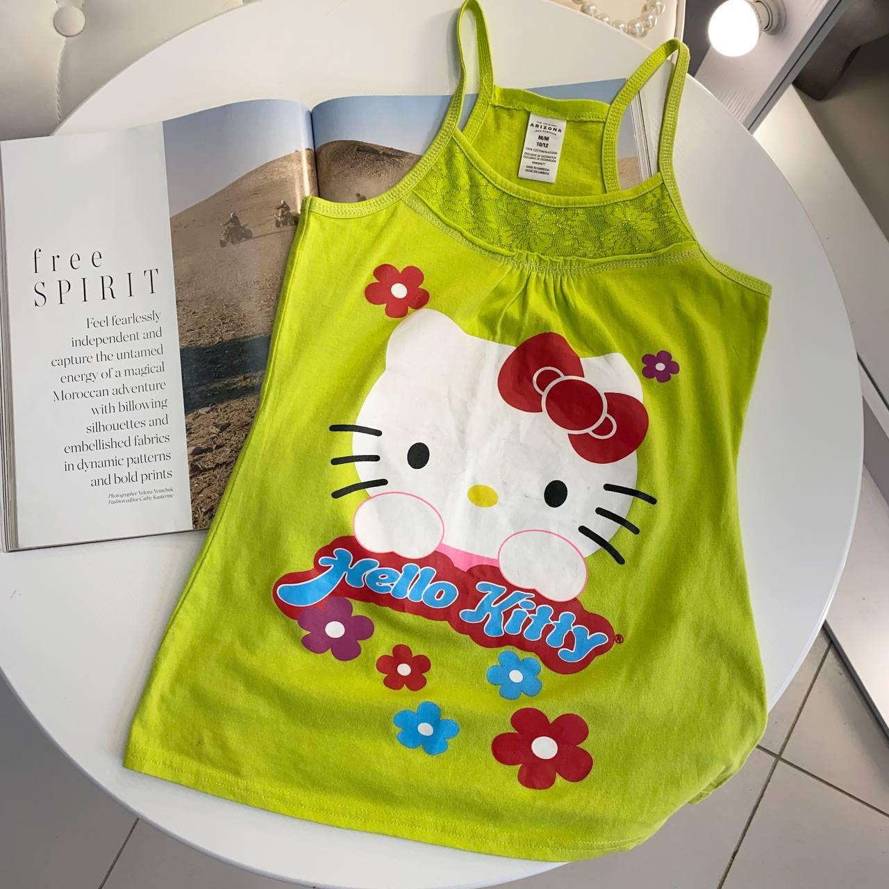 Майка на дівчинку Hello Kitty Жовта 16174, Arizona, Зелений, Для дівчаток, Літо, 140, фото 1
