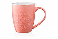 Чашка Ardesto Barocco, 330 мл, рожева