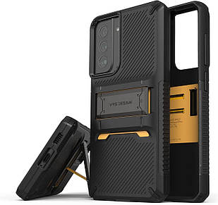 Чохол Vrs Design Damba QuickStand Pro Black для Samsung Galaxy S21 FE SM-G990