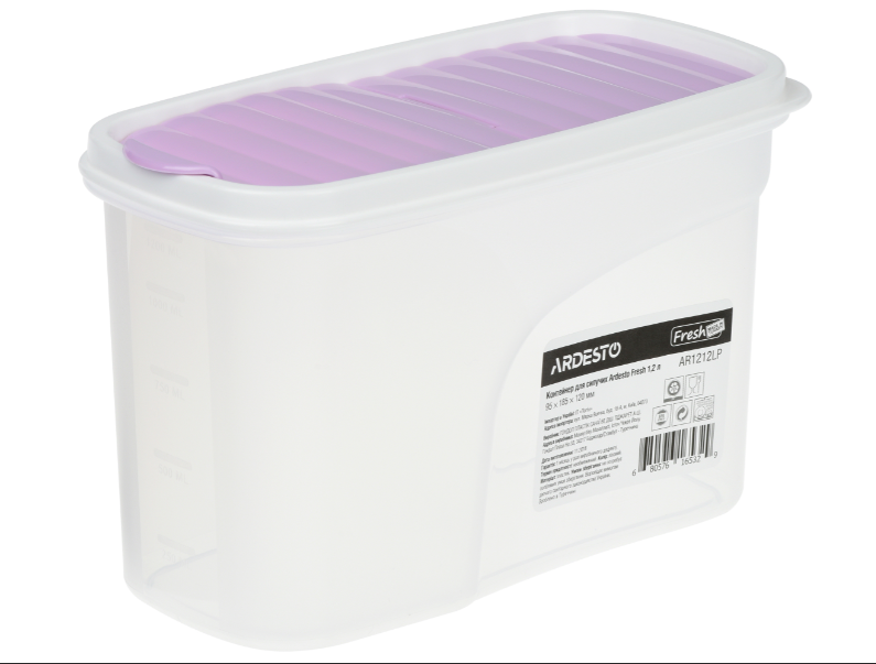 Контейнер для сипких Ardesto Fresh 1,2 л ліловий (AR1212LP)