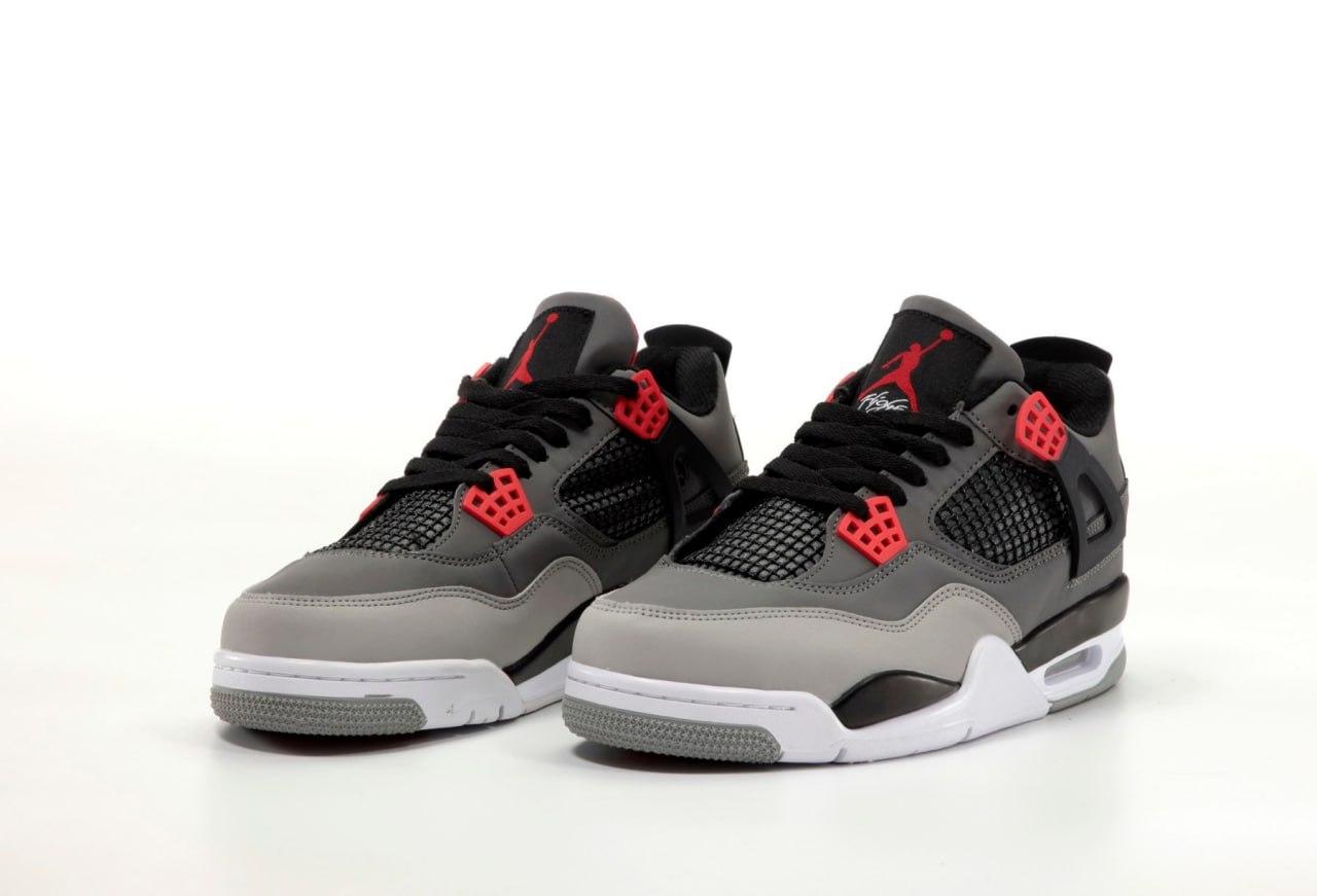 Чоловічі Кросівки Nike Air Jordan 4 Retro Infrared сірі