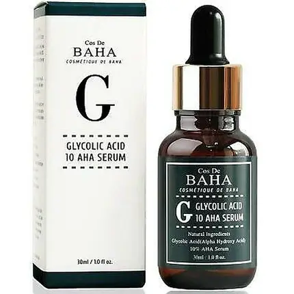 Сироватка з гліколієвою кислотою для проблемної шкіри Cos De Baha Glycolic Acid 10 AHA Serum, 30 мл, фото 1