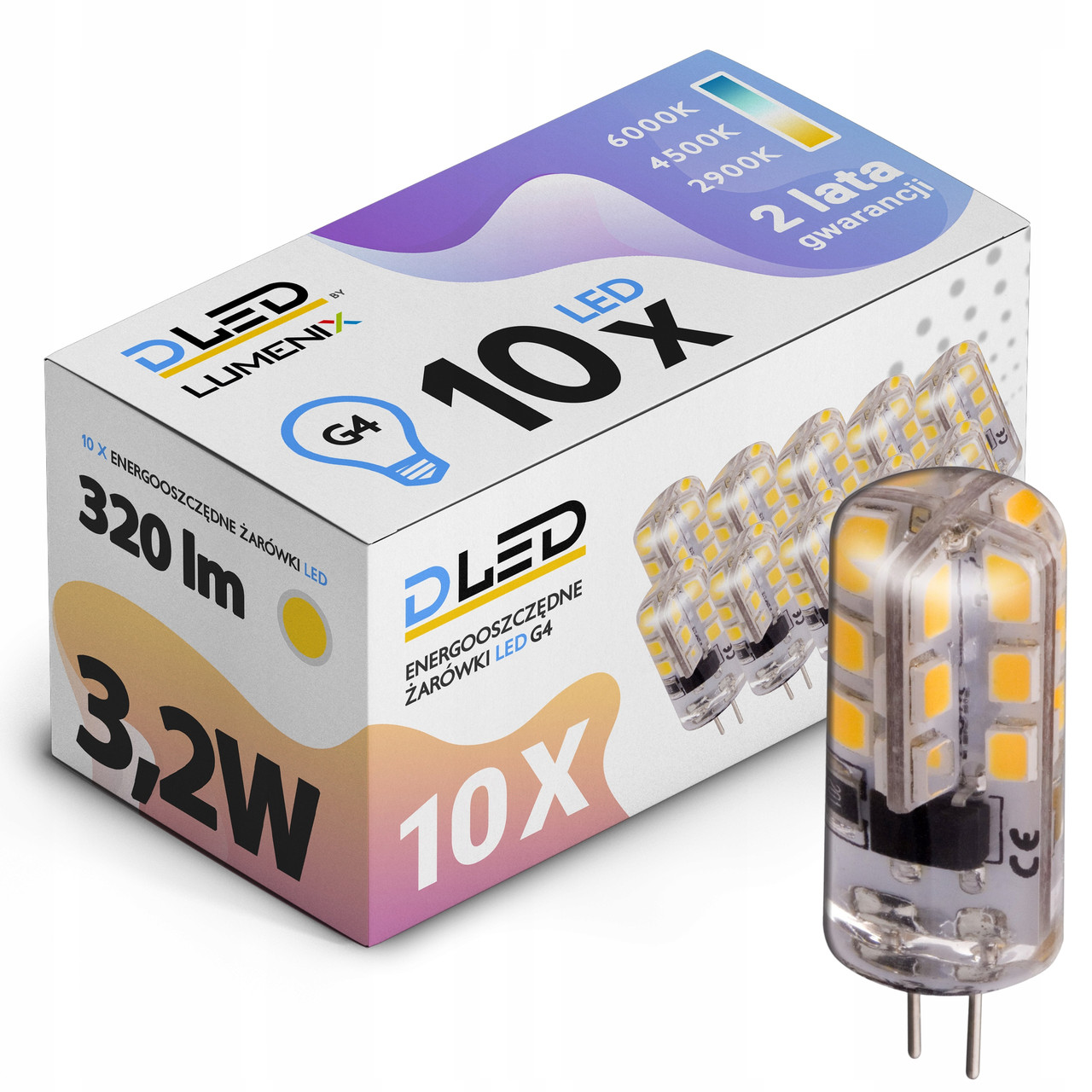 Світлодіодна Lumenix  LED Лампа G4 силікон 3.2W 3200 K 12V