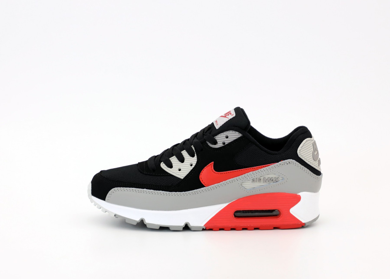 Nike air max 90 black best sale white red