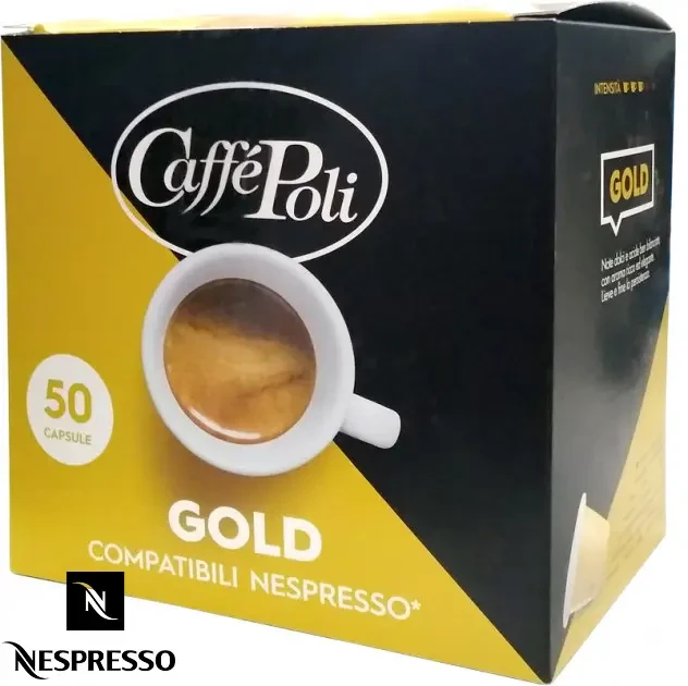 Кава в капсулах Caffe Poli Nespresso Gold 100% Арабіка (50 шт.), Італія