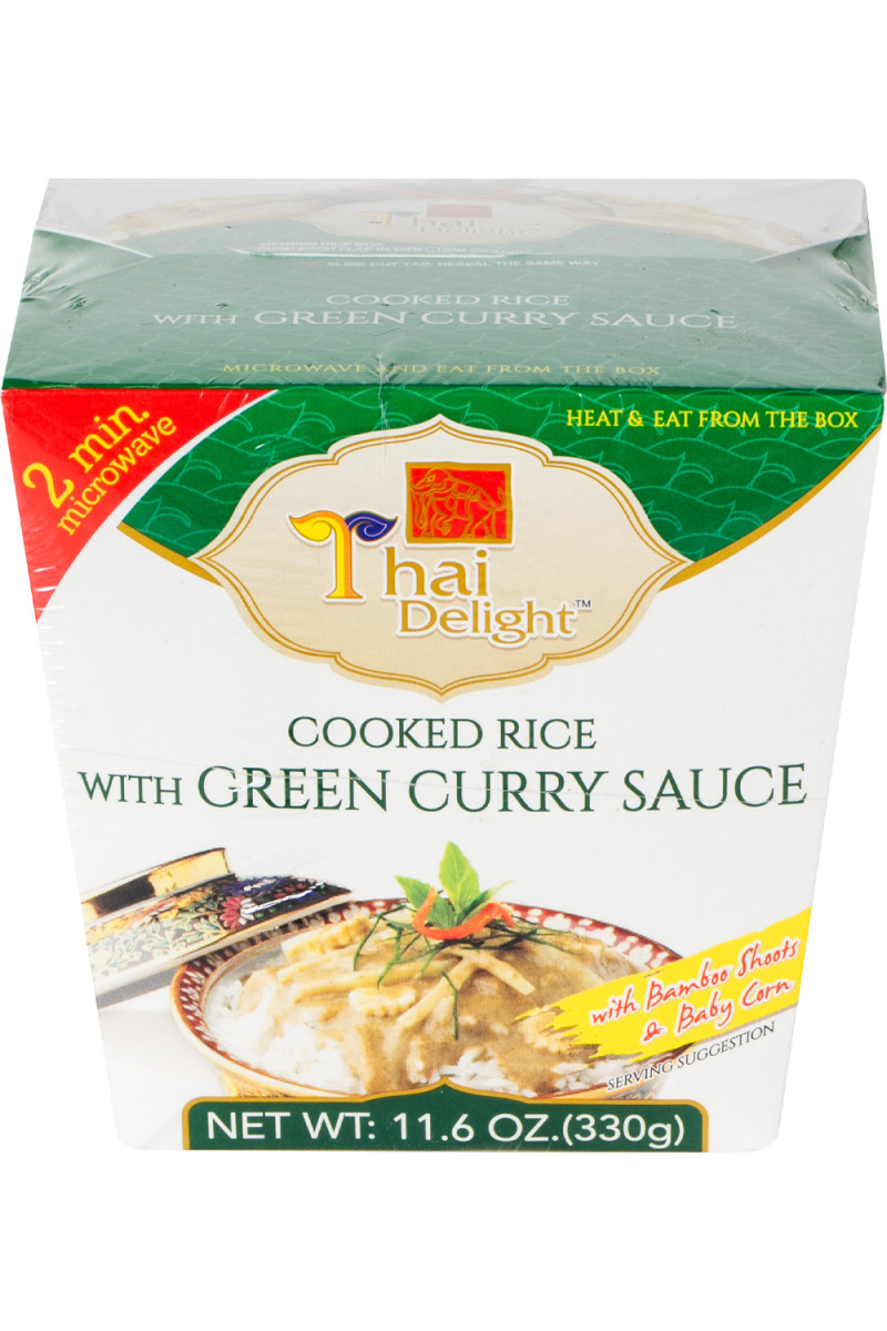 Рис в коробочке Cooked Rice Green Curry Sauce THAI DELIGHT 330 г купить