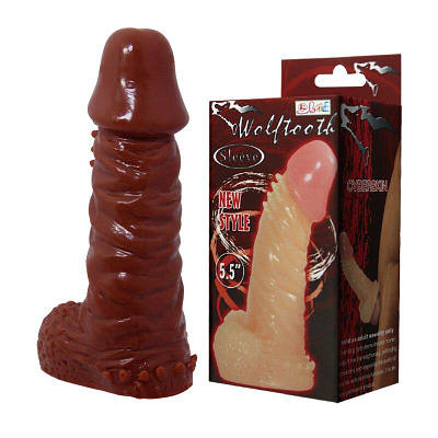 Насадка на член реалістична коричневого кольору Lybaile Talla