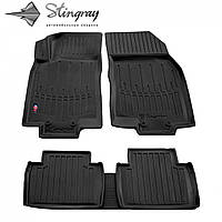 Резиновые 3D коврики в салон на Nissan Rogue (T32) 2013-2020 Stingray