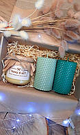 Подарочный набор свечей из вощины ручной работы и меда