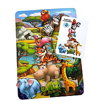 Деревянная настольная игра "Повтори по схеме - Африка" Ubumblebees (ПСД178) PSD178 на липучках, World-of-Toys