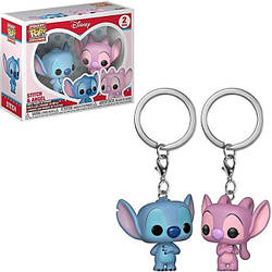 Ліло та Стіч брелоки комплект брелок-фігурок Funko Lilo & Stitch Стіч та Ангел Stitch & Angel Disney 2 брелоки