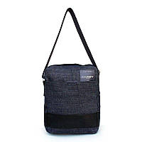 Мужская сумка с ремнем на плечо POOLPARTY (pool94-black-blue-jeans)