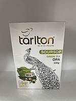 Чай Tarlton Soursop Green Tea OPA Зеленый Цейлонский листовой со вкусом Cаусепа 100 грамм