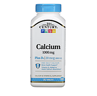 Calcium Plus D3 1000 мг – 90 таблеток – 21st Century (Кальцій з вітаміном Д3 21 ​​Сенчурі)