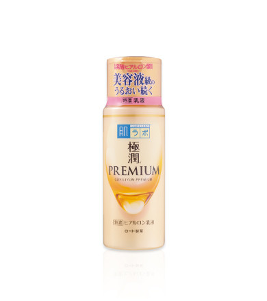 HADA LABO PREMIUM Hyaluronic Milk Lotion молочний лосьйон із 7 видами гіалуронової кислоти, лактококк, 140 г