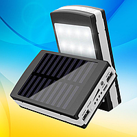 PowerBank 20000 mAh с солнечной и LED-панелью, с фонариком. Павербанк, повербанк