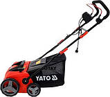 Аератор-скарифікатор газону мережевий, 230 В 1800 Вт, зона оброблення - 380х12 мм, змінні вали, YATO YT-84840, фото 2