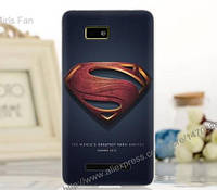 Силиконовый чехол накладка для HTC Desire 400 / One Su T528w с картинкой superman