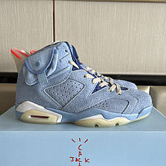 Eur36-47.5 Blue Travis Scott x Air Jordan 6 “Houston Oilers”  кроссовки