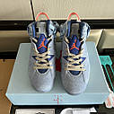 Eur36-47.5 Blue Travis Scott x Air Jordan 6 “Houston Oilers”  кроссовки, фото 3