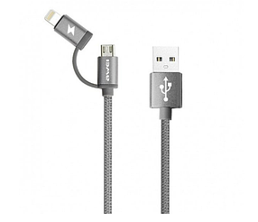 Кабель Awei CL-930C 2 in 1 (Lightning та Micro USB)