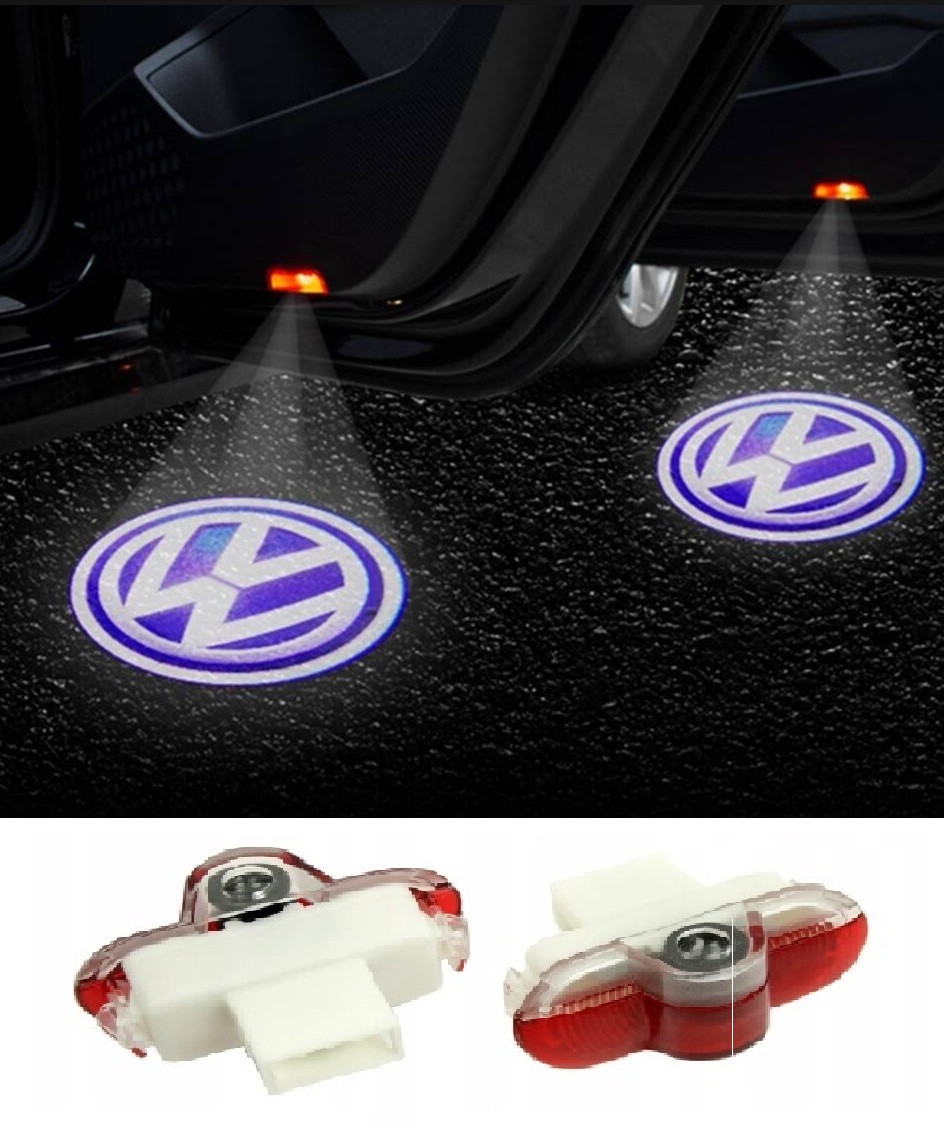 Штатна LED-підсвітка дверей з логотипом VW Touran Caddy Beetle Golf (02-08) Bora Фольцваген Кадді Бора Гольф
