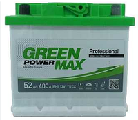 Аккумулятор GREEN POWER MAX 52Ah Ев (-/+) (480EN) (д207*ш175*в190)