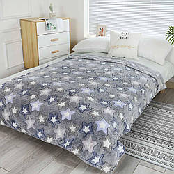 Плед флісовий стрижений "Зірочки, зіроньки" | Двоспальний 175х210 Є інші розміри