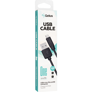 Кабель USB Gelius One GP-UC115 (1m) MicroUSB Black, фото 2