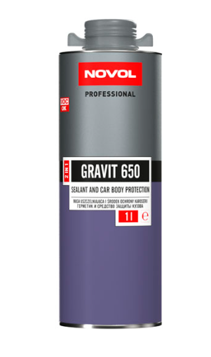 Герметик+антигравій для авто Novol Gravit 650 2в1 Cірий 1,0л