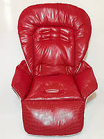 Чехол DavLu на стульчик для кормления Bambi M 3233 гусиные лапки на красном (Ch-903)