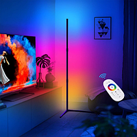 Угловой Led торшер, лед лампа, лед ночник, RGB подсветка, 1.5м сенсорный пульт управления