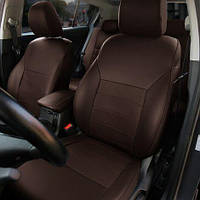 Чехлы на сиденья из экокожи Nissan Patrol V (Y61) 1997-2010 EMC-Elegant Коричневый