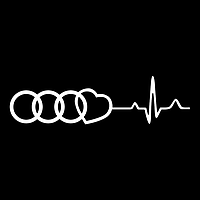 Audi love наклейка без фону. Вологостійка