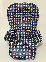 Чохол DavLu на стільчик для годування Bambi M 3233 Мінні маус на темно-синьому (Ch-905)