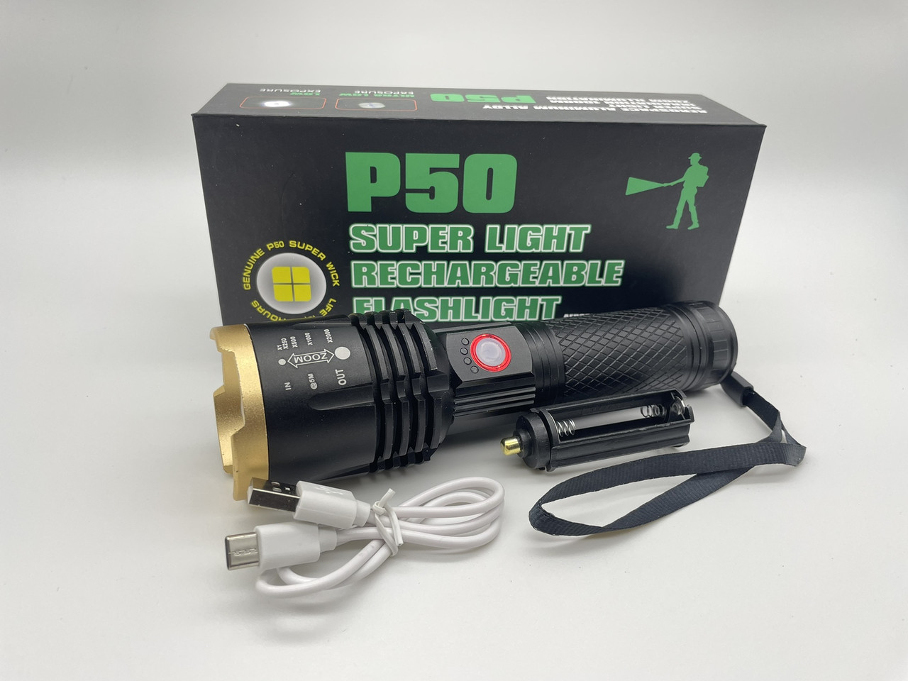 Ліхтар ручний LED P50 500 люмен 4400 mAh 30 COB діодів кольорова температура 4500K BF