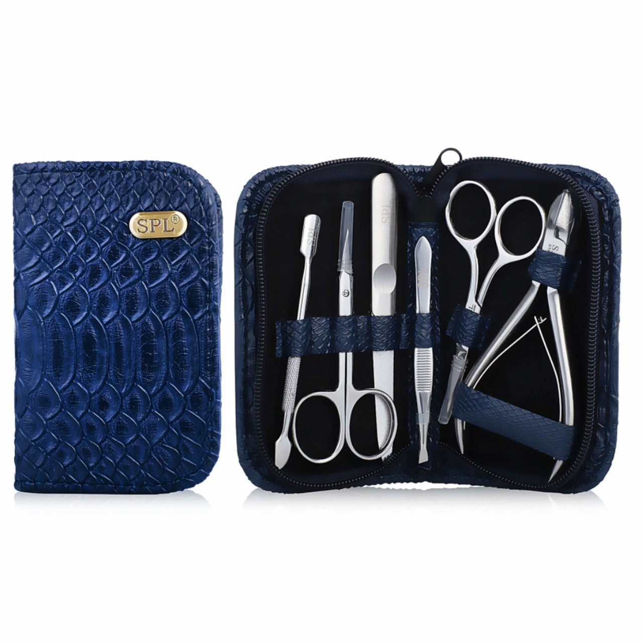 Манікюрний набір 6 предметів SPL 77107AW Синя анаконда, фото 1