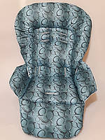 Чохол DavLu на стільчик для годування Bambi M 3233 овали на мятному (Ch-909)