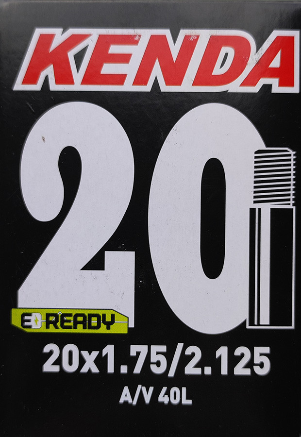 Камера велосипедна Kenda 20 x 1,75 / 2,125 AV вентиль 40 мм, у коробочці, фото 1
