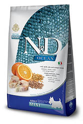 Farmina N&D Low Grain Ocean ADULT MINI сухий корм для дорослих собак малих порід з тріскою (7 кг)