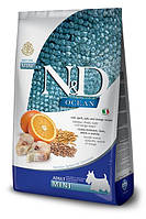 Farmina N&D Low Grain Ocean ADULT MINI сухий корм для дорослих собак малих порід з тріскою (2,5 кг)