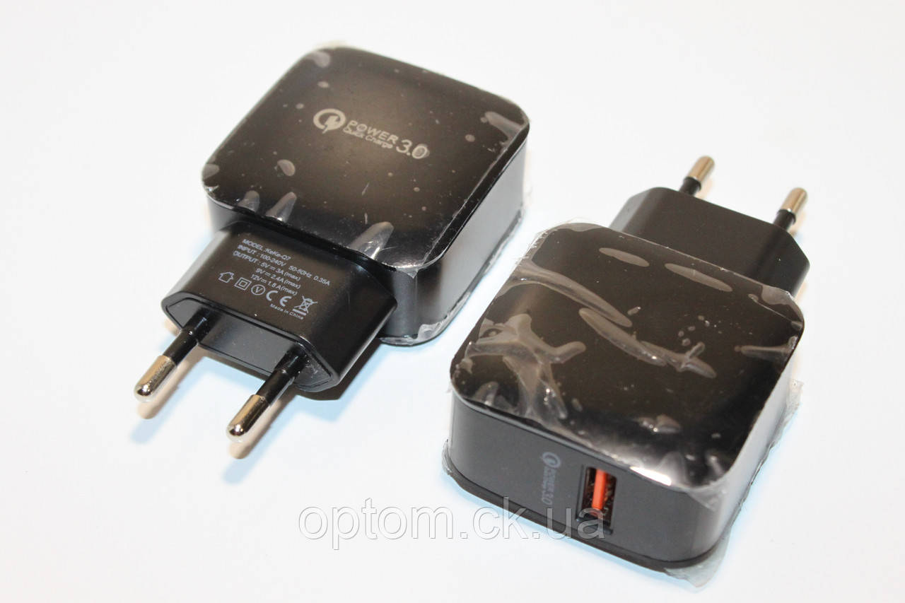 Заряджання Q7 USB 3.5 A QC 3.0 18W Black